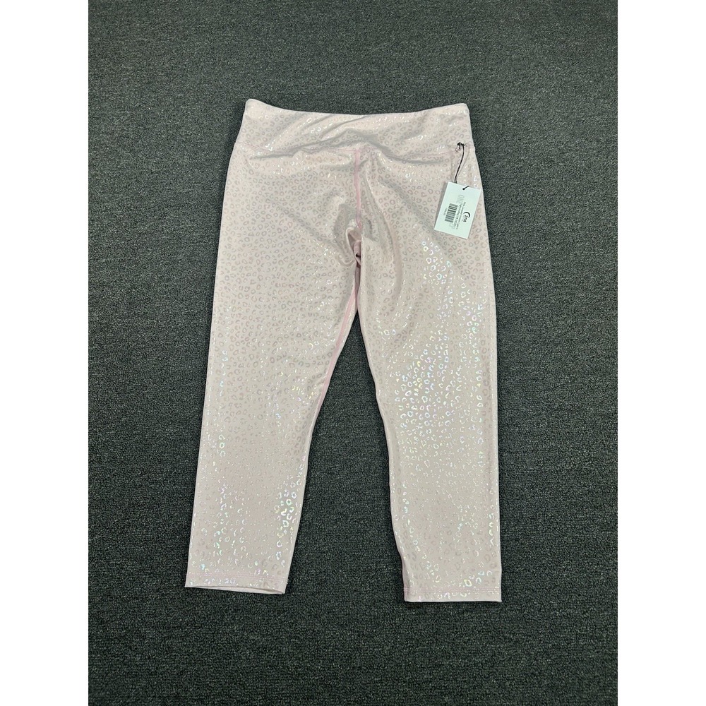 New Zyia Active Pink Unicorn Leopard Light N Tight High Rise Leggings Size 20